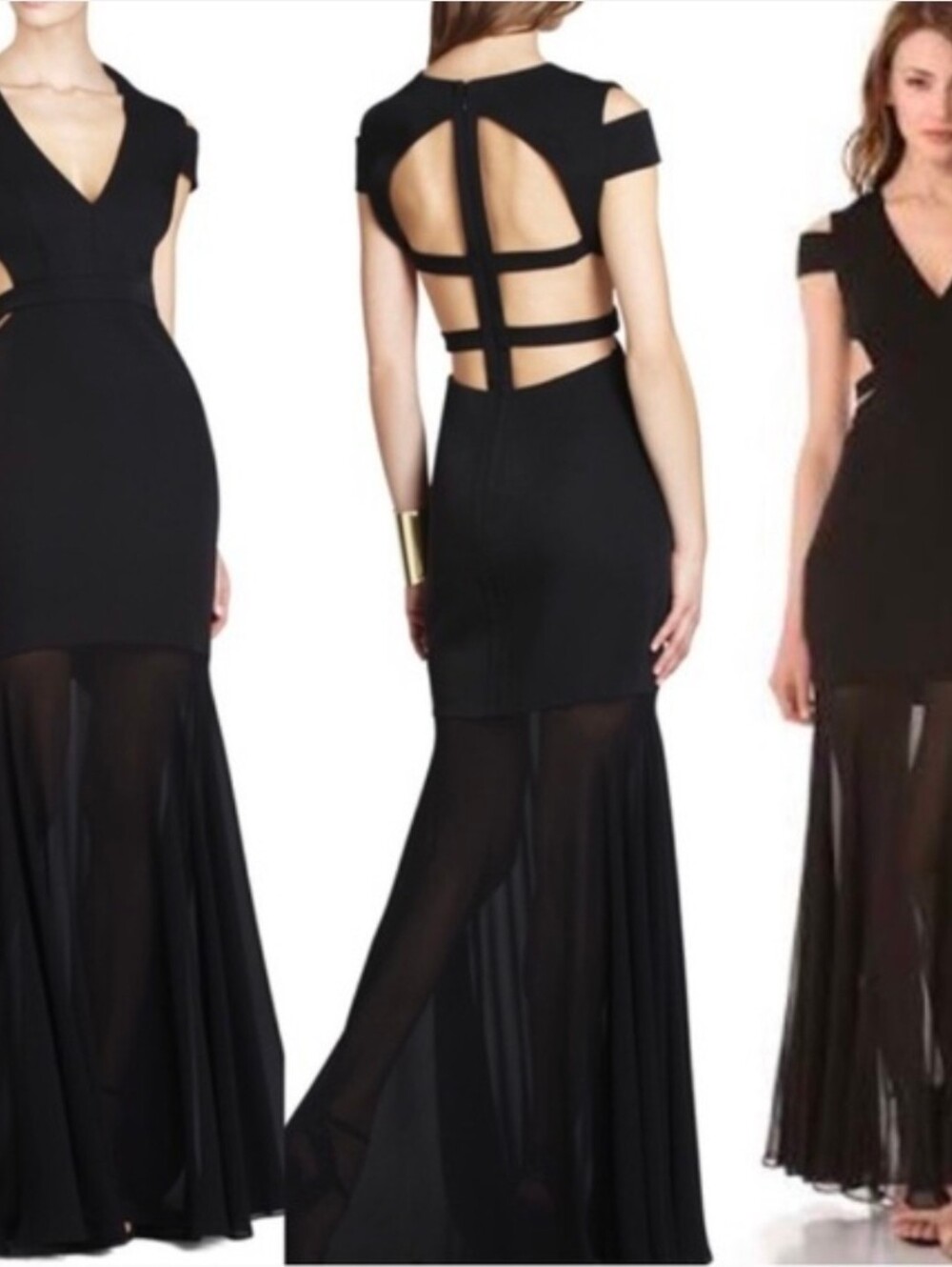 BCBGMaxAzria Black Sleeveless Maxi Dress